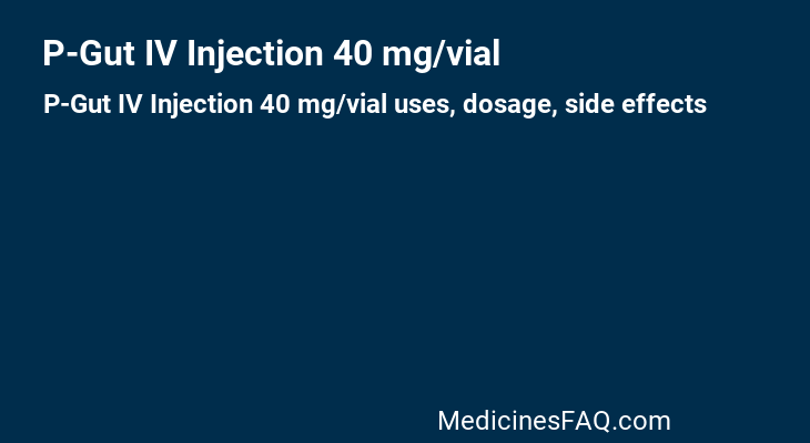 P-Gut IV Injection 40 mg/vial