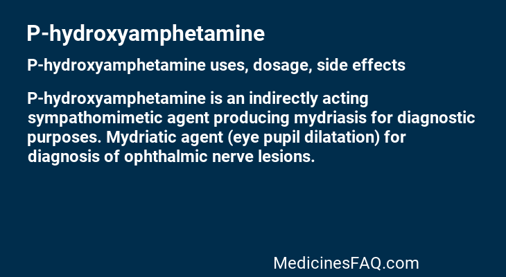 P-hydroxyamphetamine
