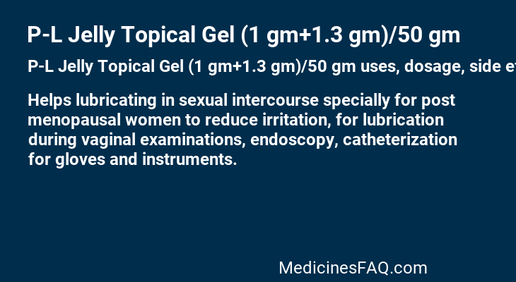 P-L Jelly Topical Gel (1 gm+1.3 gm)/50 gm