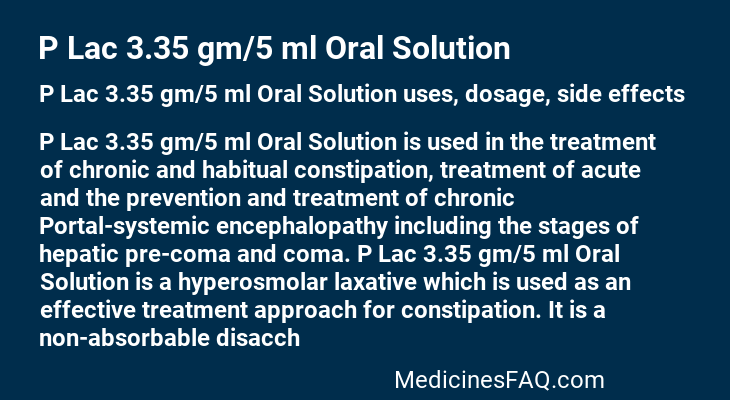 P Lac 3.35 gm/5 ml Oral Solution