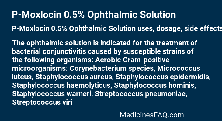 P-Moxlocin 0.5% Ophthalmic Solution