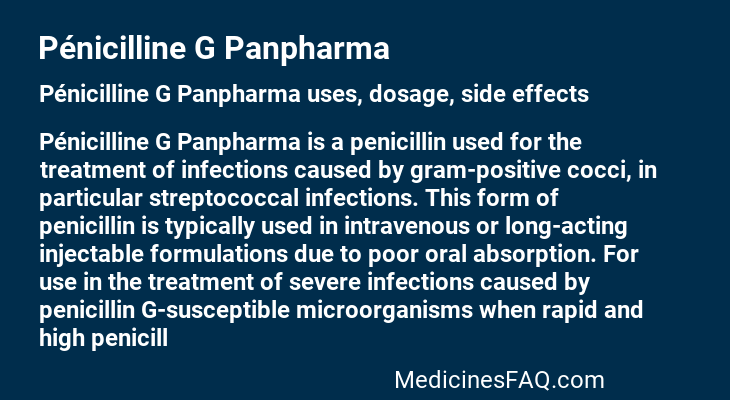 Pénicilline G Panpharma