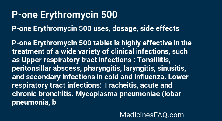 P-one Erythromycin 500
