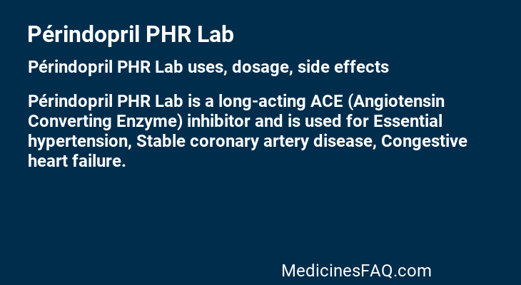 Périndopril PHR Lab
