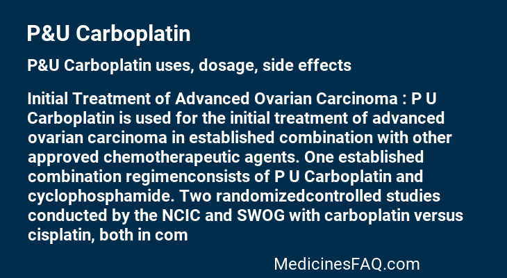 P&U Carboplatin