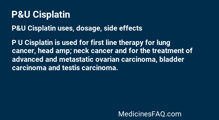 P&U Cisplatin