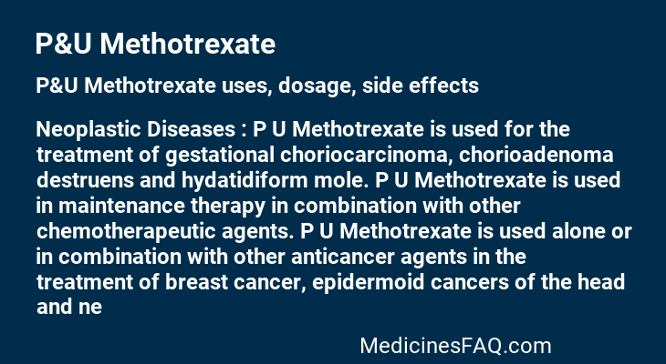 P&U Methotrexate