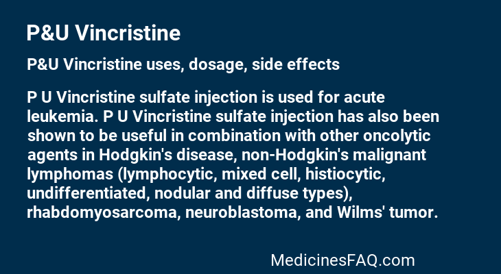 P&U Vincristine