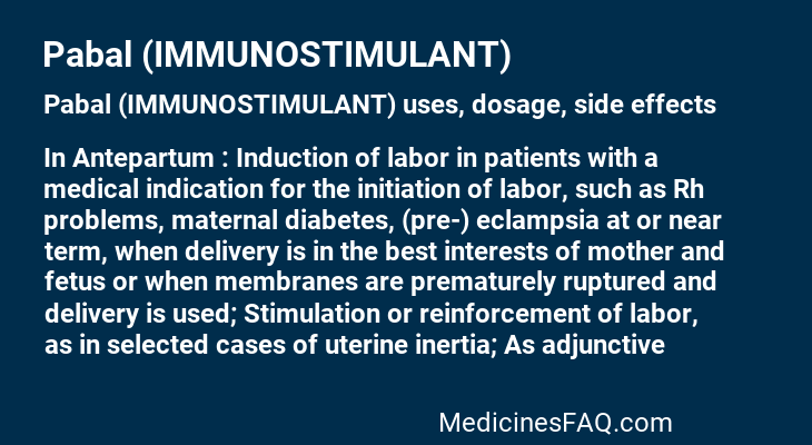 Pabal (IMMUNOSTIMULANT)