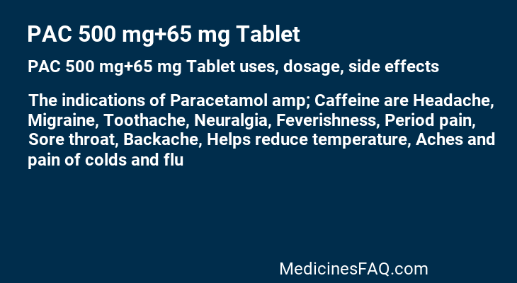 PAC 500 mg+65 mg Tablet