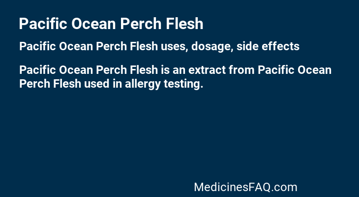Pacific Ocean Perch Flesh