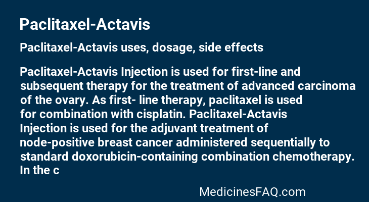 Paclitaxel-Actavis