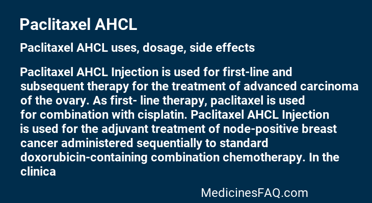 Paclitaxel AHCL