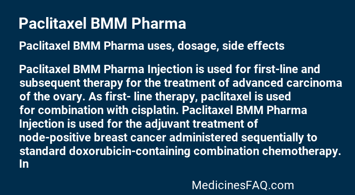 Paclitaxel BMM Pharma