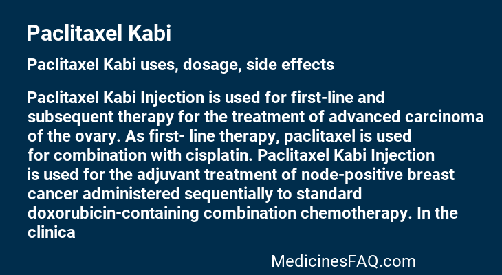 Paclitaxel Kabi