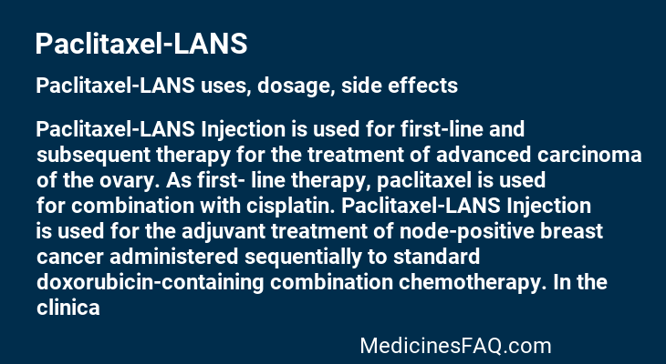 Paclitaxel-LANS