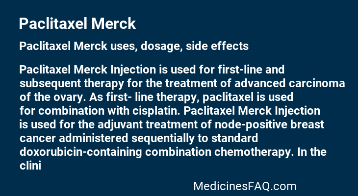 Paclitaxel Merck