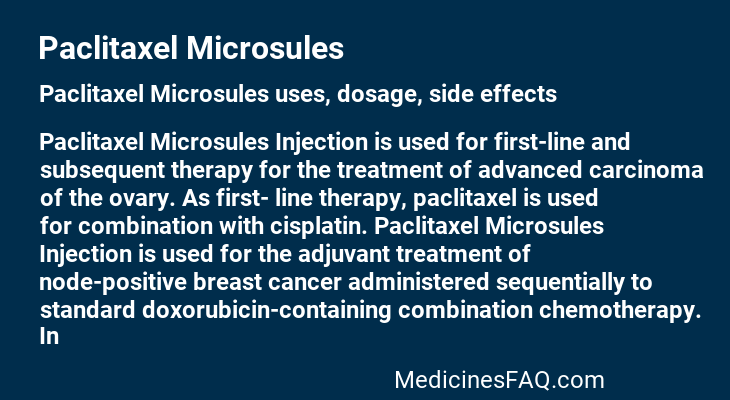 Paclitaxel Microsules