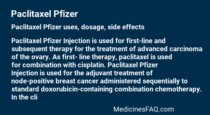 Paclitaxel Pfizer