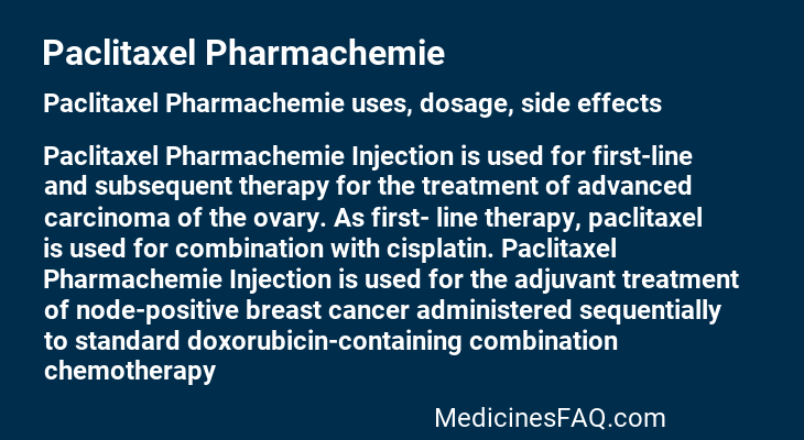 Paclitaxel Pharmachemie