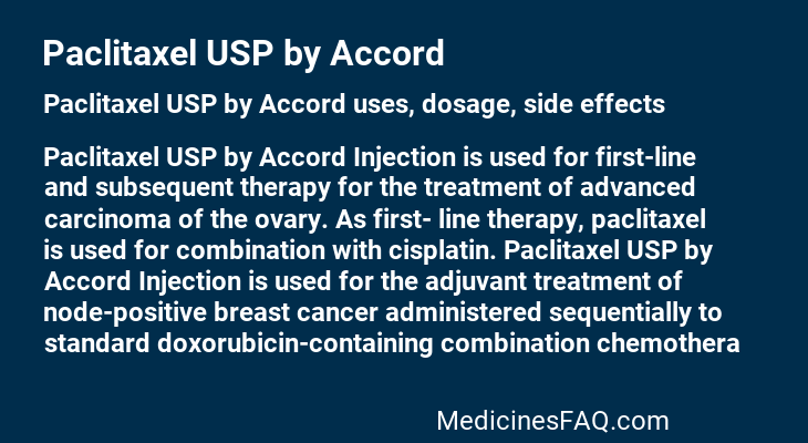 Paclitaxel USP by Accord