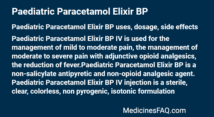 Paediatric Paracetamol Elixir BP