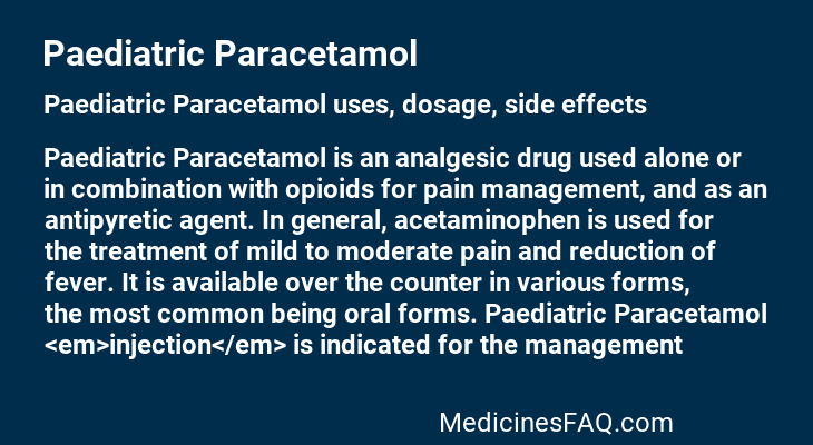 Paediatric Paracetamol