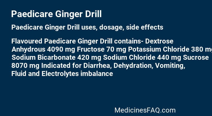 Paedicare Ginger Drill