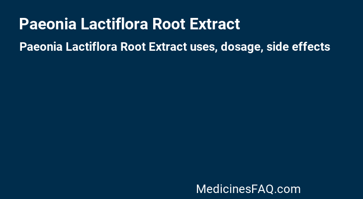 Paeonia Lactiflora Root Extract