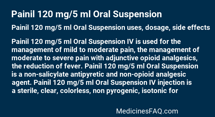 Painil 120 mg/5 ml Oral Suspension