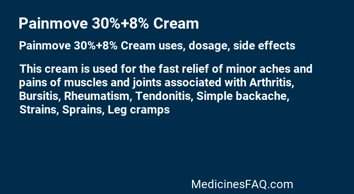 Painmove 30%+8% Cream