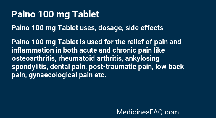 Paino 100 mg Tablet