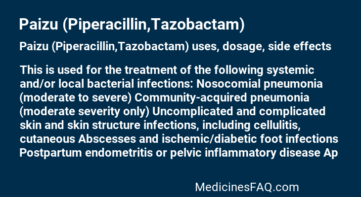 Paizu (Piperacillin,Tazobactam)