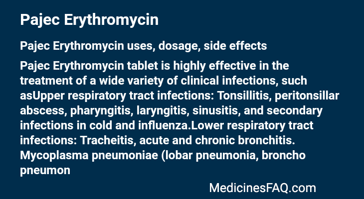 Pajec Erythromycin