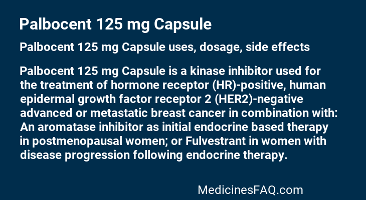 Palbocent 125 mg Capsule