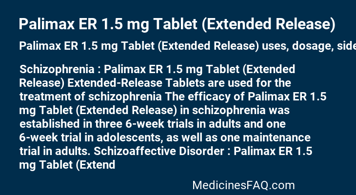 Palimax ER 1.5 mg Tablet (Extended Release)