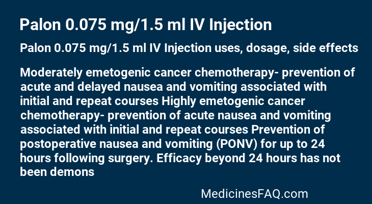 Palon 0.075 mg/1.5 ml IV Injection