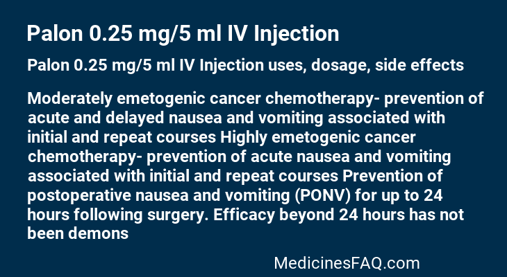 Palon 0.25 mg/5 ml IV Injection