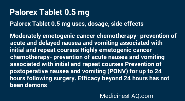 Palorex Tablet 0.5 mg