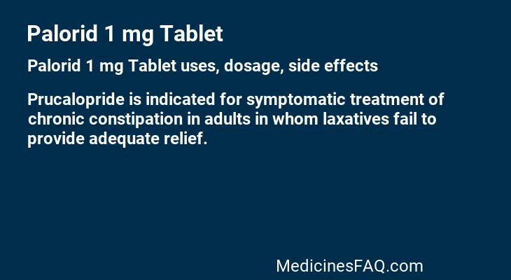 Palorid 1 mg Tablet