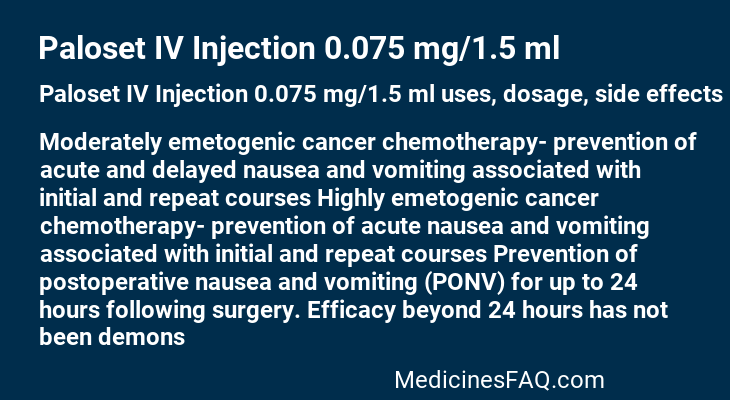 Paloset IV Injection 0.075 mg/1.5 ml