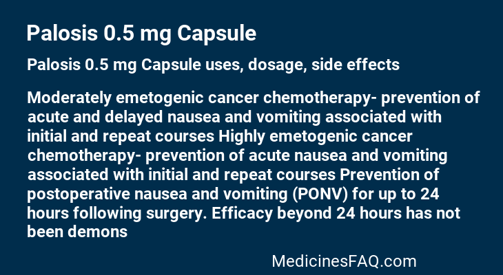 Palosis 0.5 mg Capsule