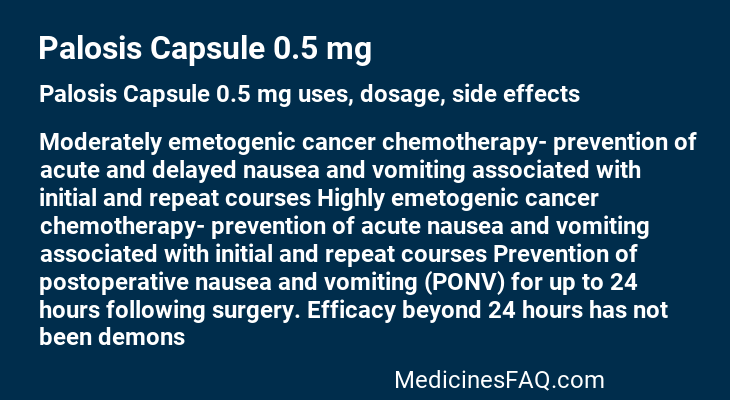 Palosis Capsule 0.5 mg