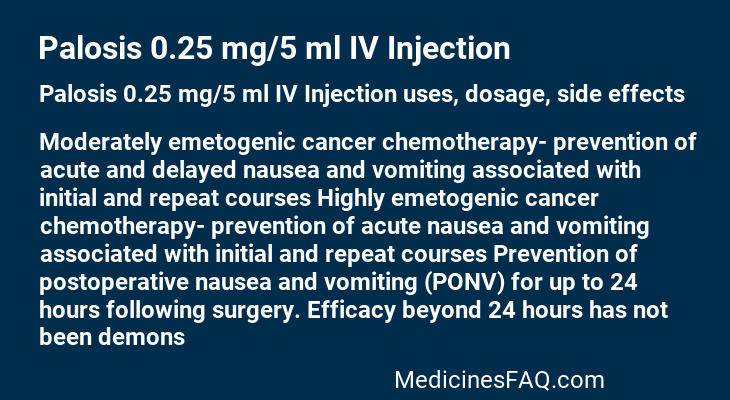 Palosis 0.25 mg/5 ml IV Injection