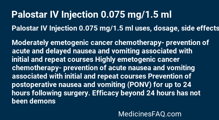 Palostar IV Injection 0.075 mg/1.5 ml