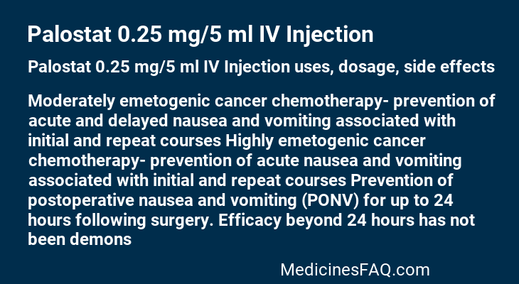 Palostat 0.25 mg/5 ml IV Injection