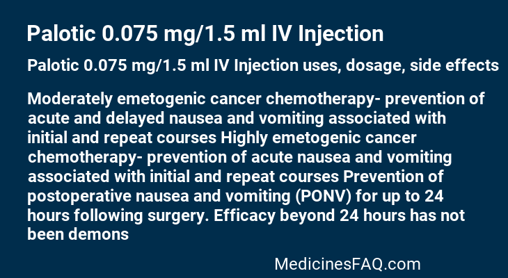 Palotic 0.075 mg/1.5 ml IV Injection