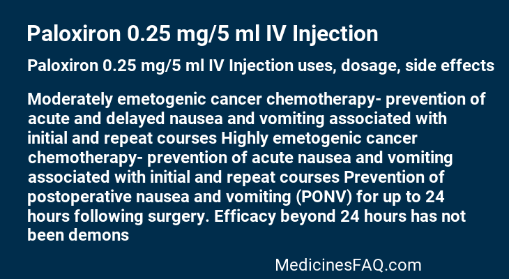 Paloxiron 0.25 mg/5 ml IV Injection