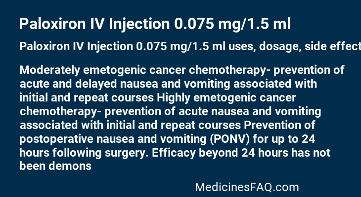 Paloxiron IV Injection 0.075 mg/1.5 ml