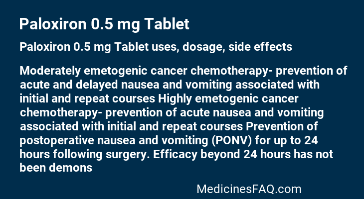 Paloxiron 0.5 mg Tablet